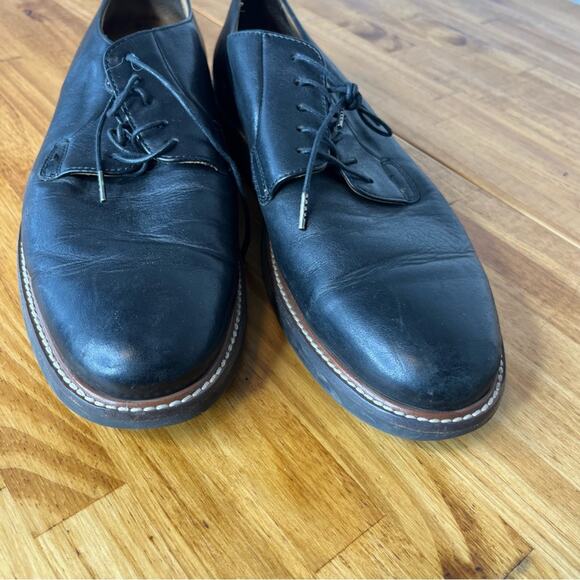 Vince Black Leather Dylan Derby Lace Up Oxford Dress Shoes Size 8 main image 7